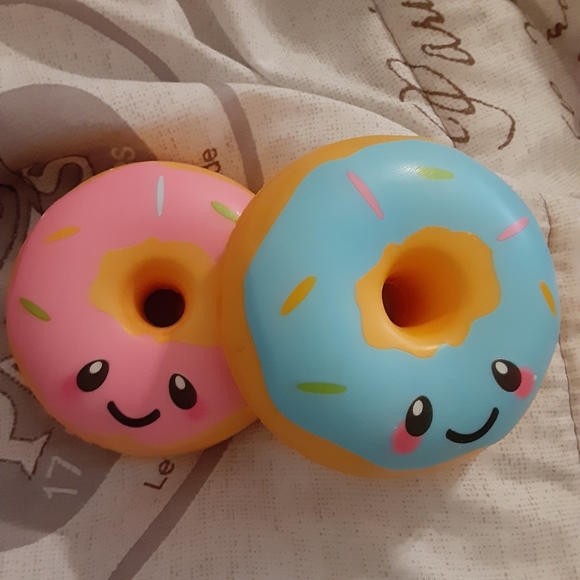 2 PC blue and pink donut squishies 🍩 - Picture 1 of 1